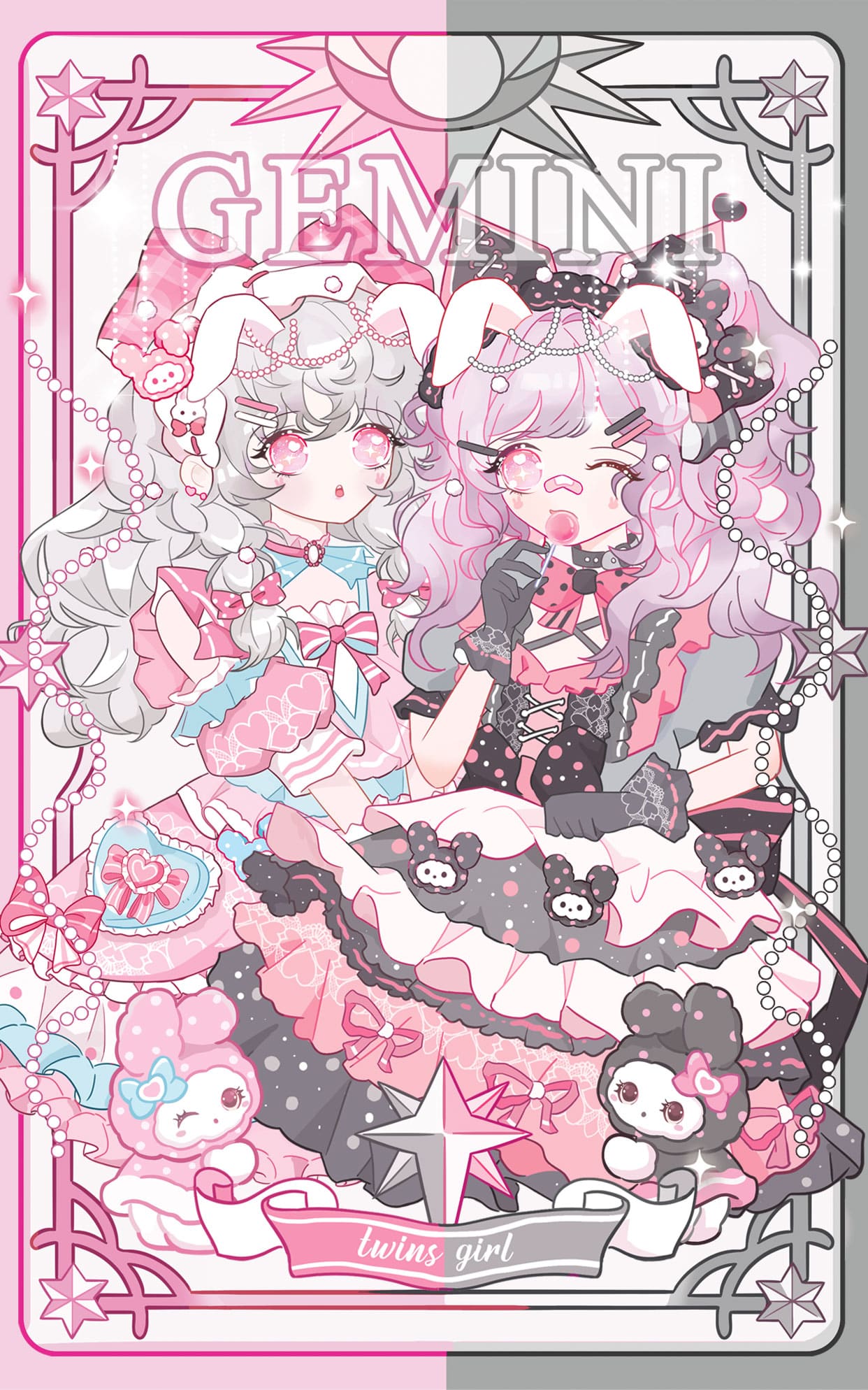 双子星少女 壁纸预览