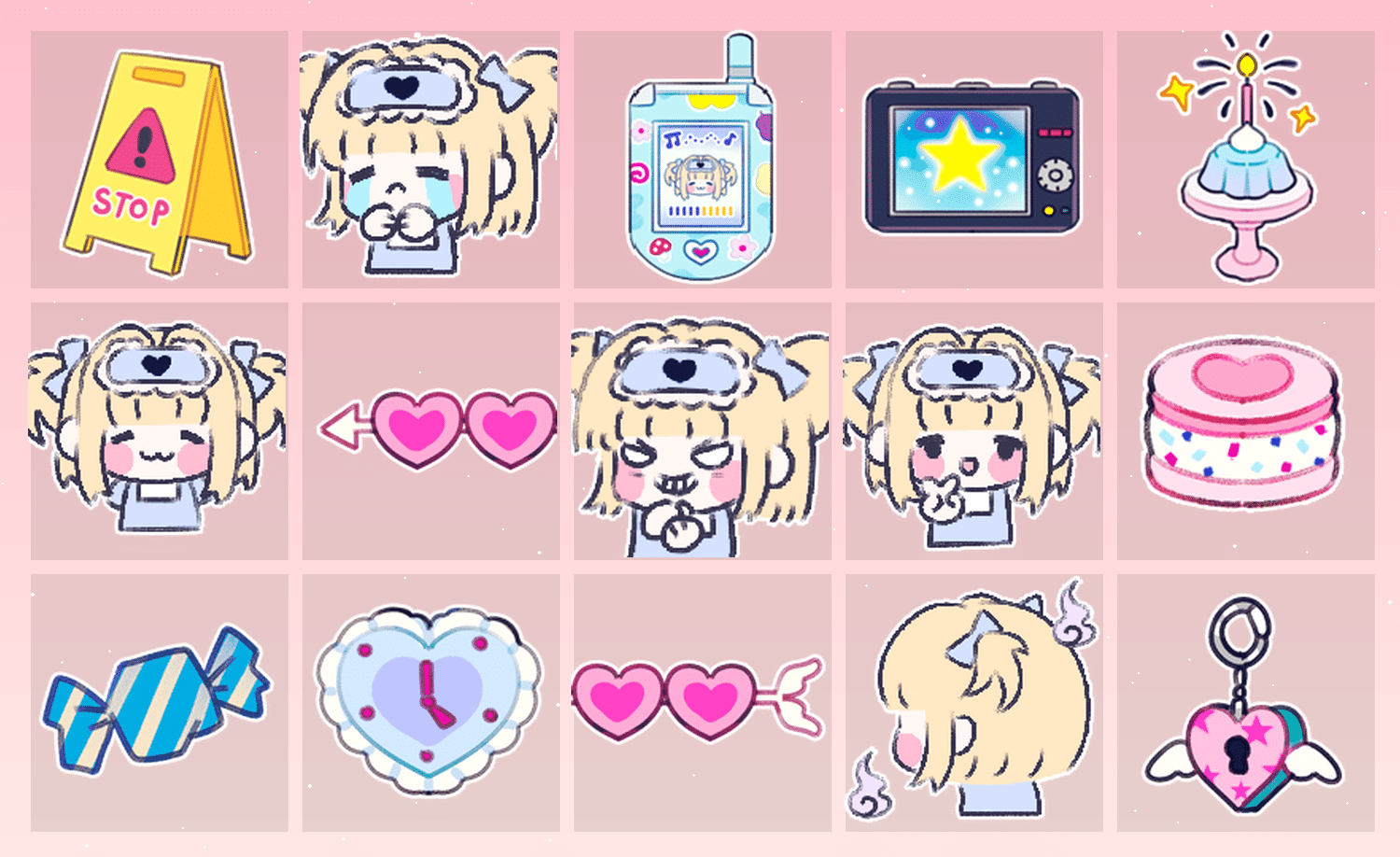 少女电子录 表情包预览