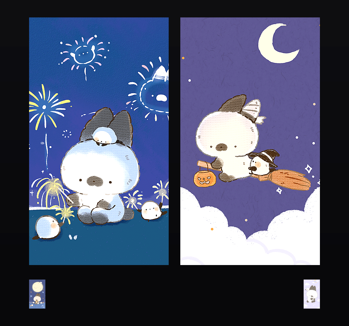 汤圆兔子色的梦 壁纸预览