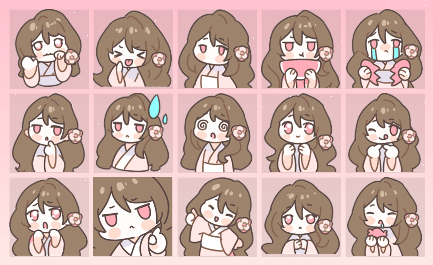 樱花少女 表情包预览