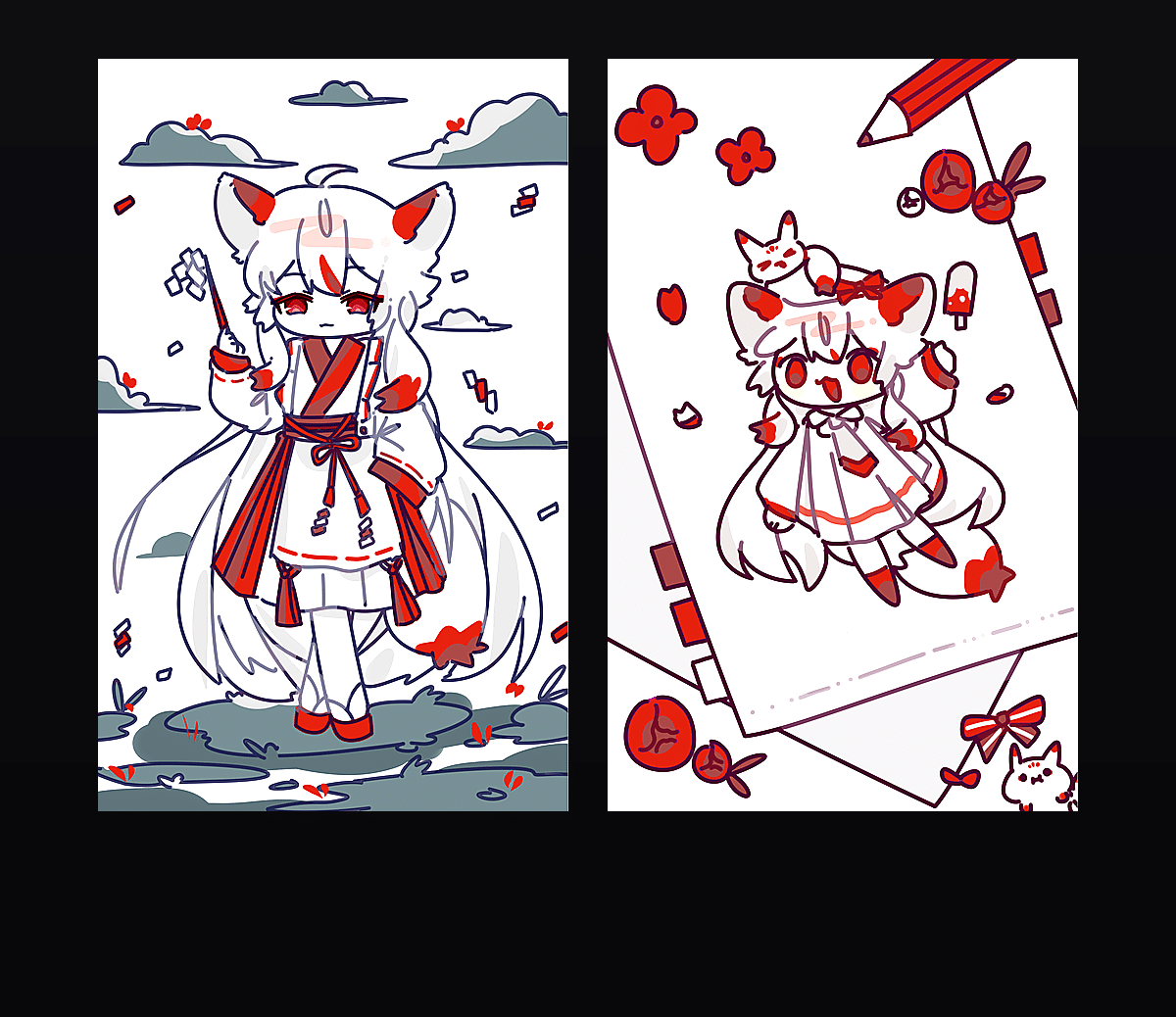 赤色彩的调和 壁纸预览