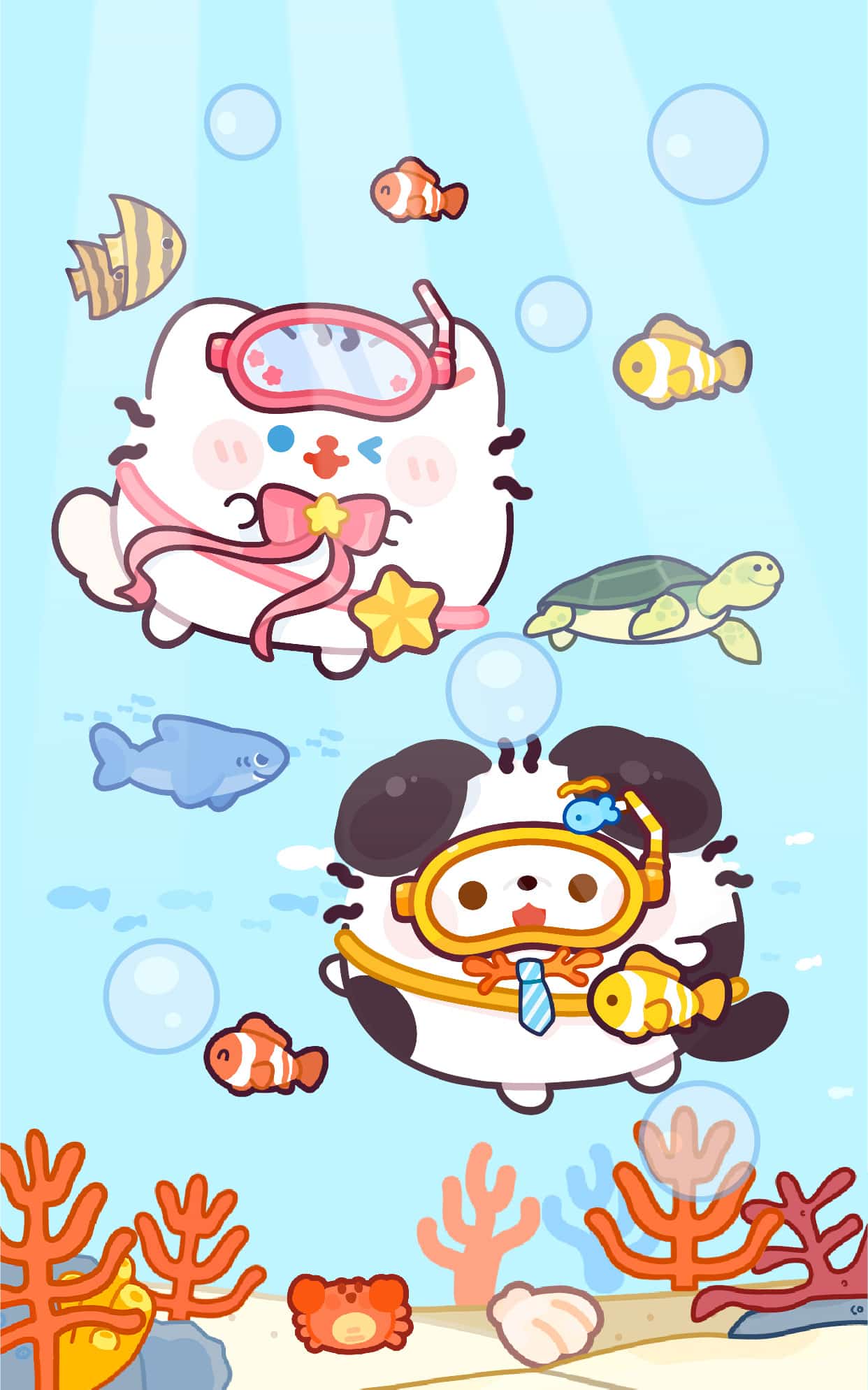卷卷猫海洋世界 壁纸预览