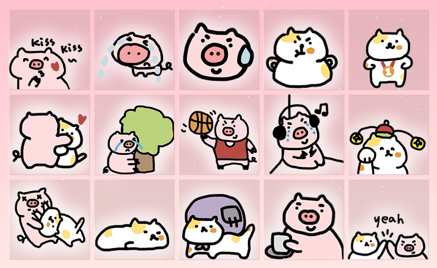 猪猫日记 表情包预览