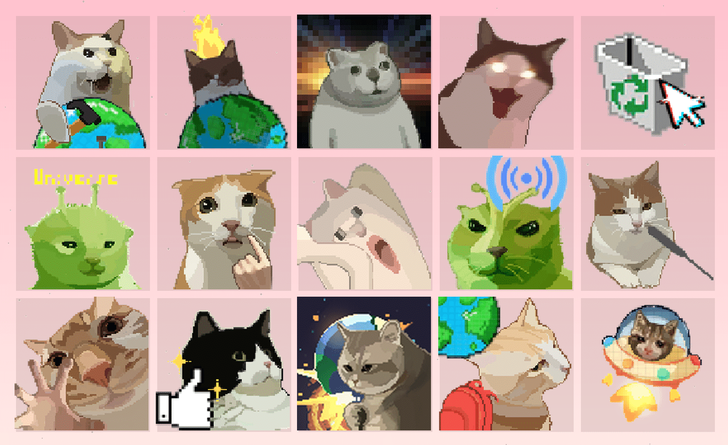 宇宙猫meme 表情包预览