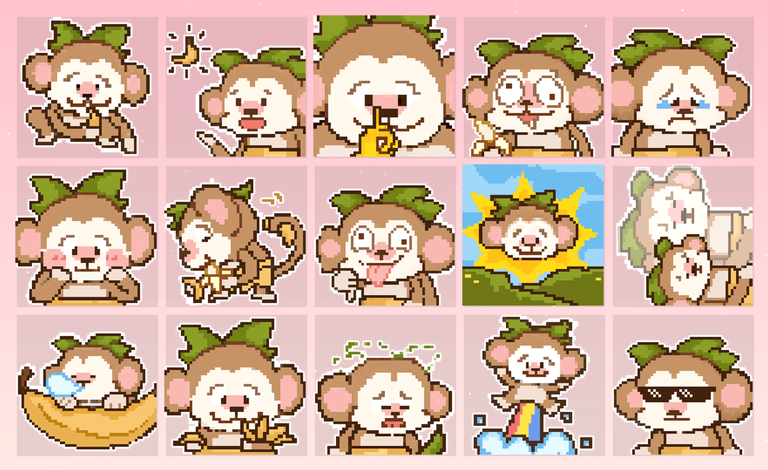 蕉蕉猴大冒险 表情包预览