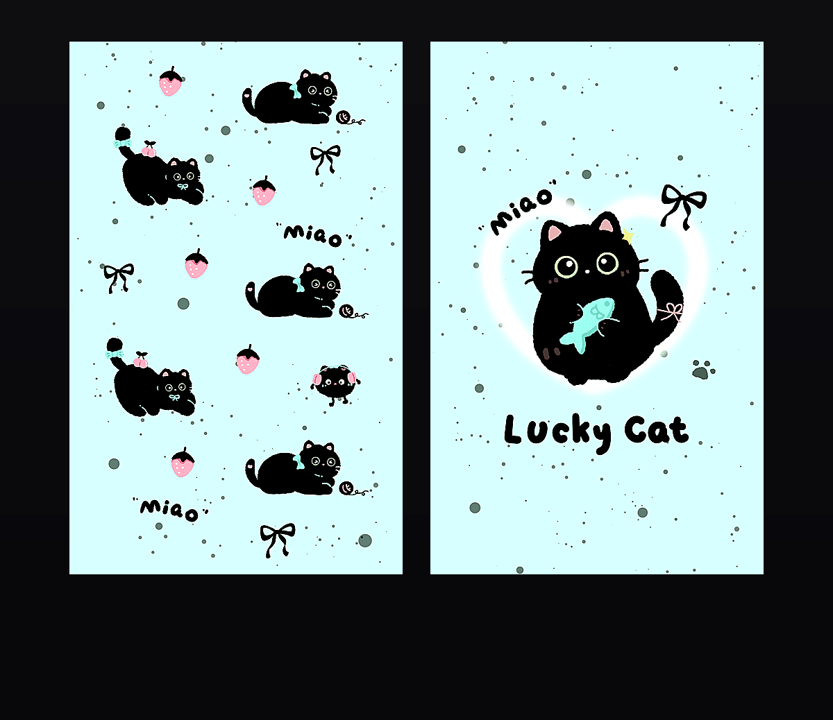 《薄荷曼波黑猫》表情包&高清壁纸，支持导入微信和QQ作为表情包-表情包小岛