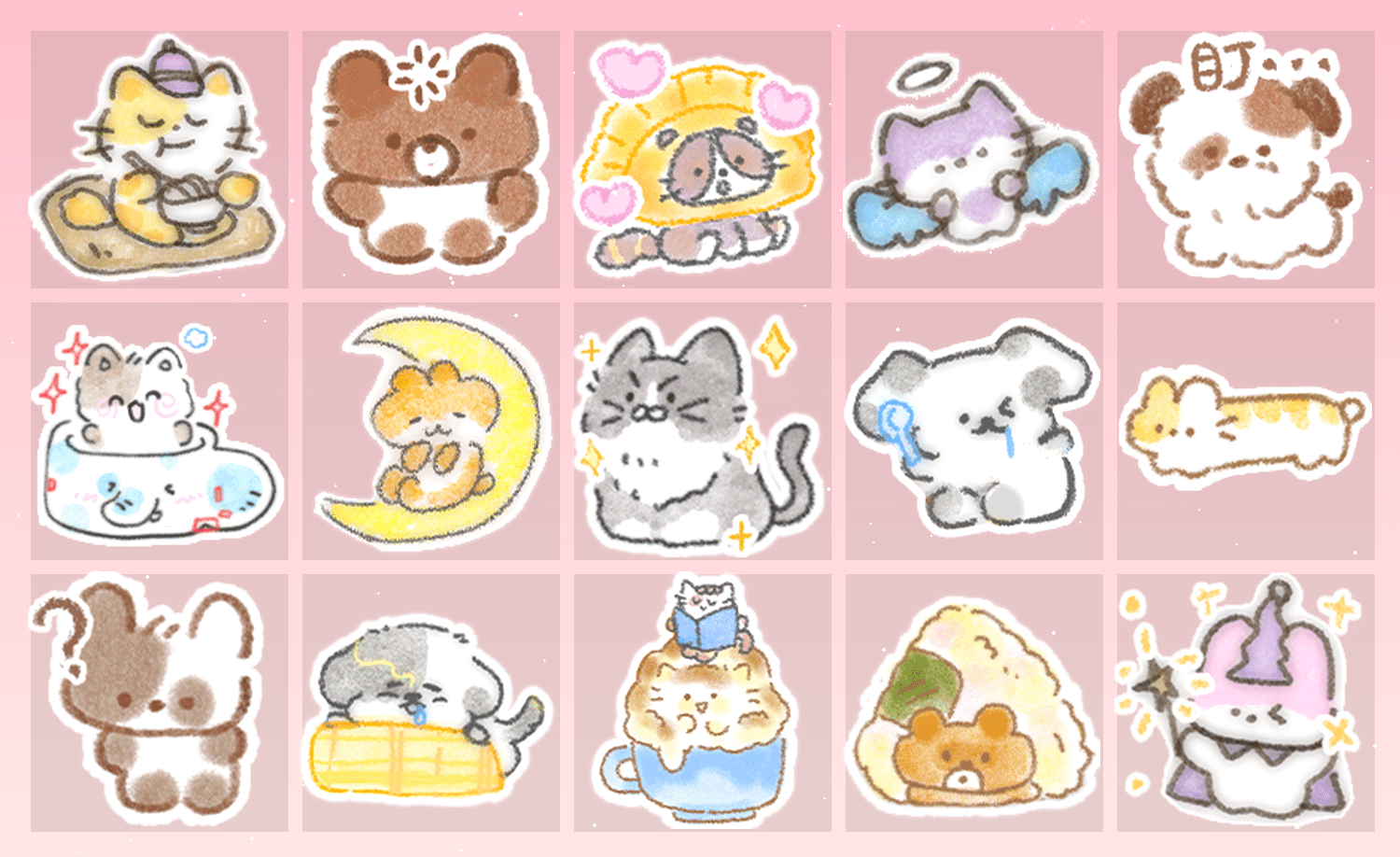 猫猫拼盘 表情包预览