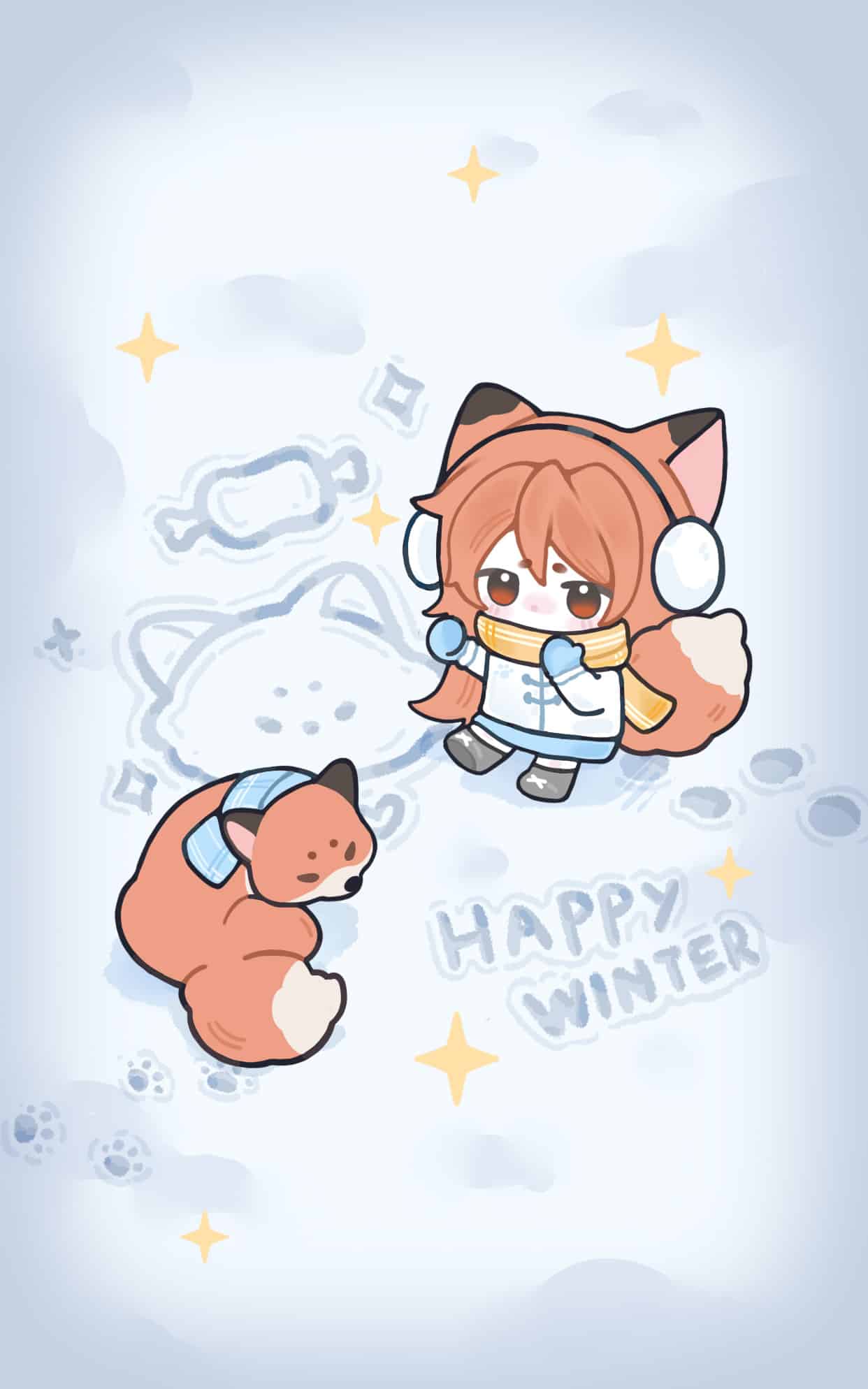 雪地小狐狸 壁纸预览