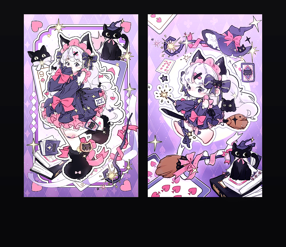 《小魔女与黑猫》表情包&高清壁纸，支持导入微信和QQ作为表情包-表情包小岛