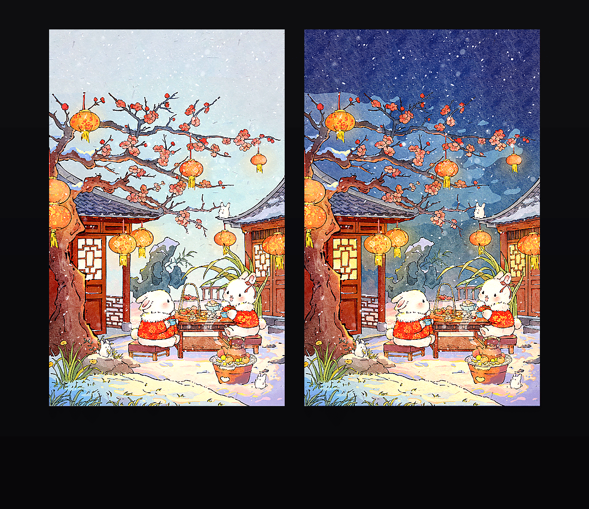 《兔兔围炉煮雪》表情包&高清壁纸，支持导入微信和QQ作为表情包-表情包小岛