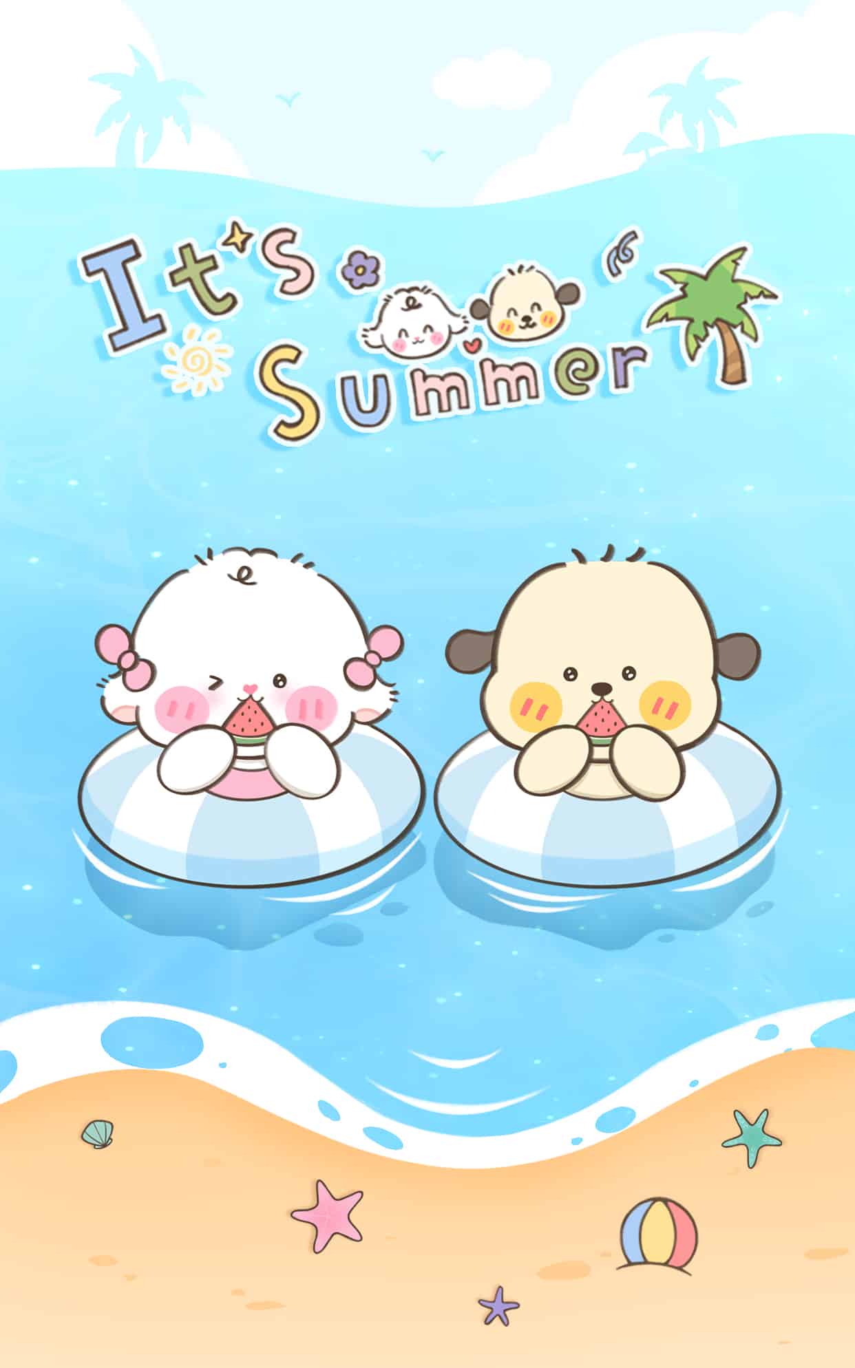 不四小羊 夏日游趣 壁纸预览