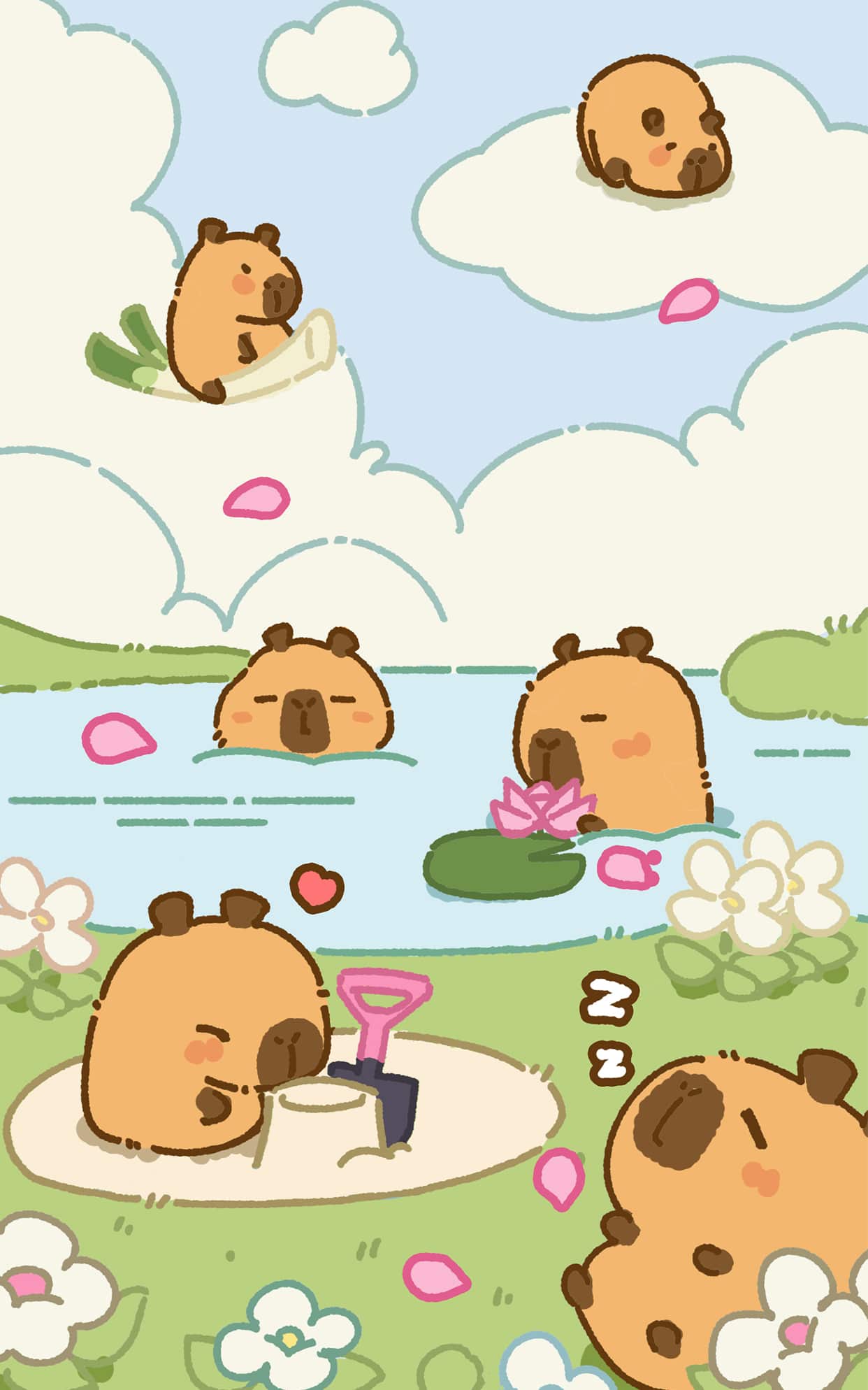 卡皮巴拉之春 壁纸预览