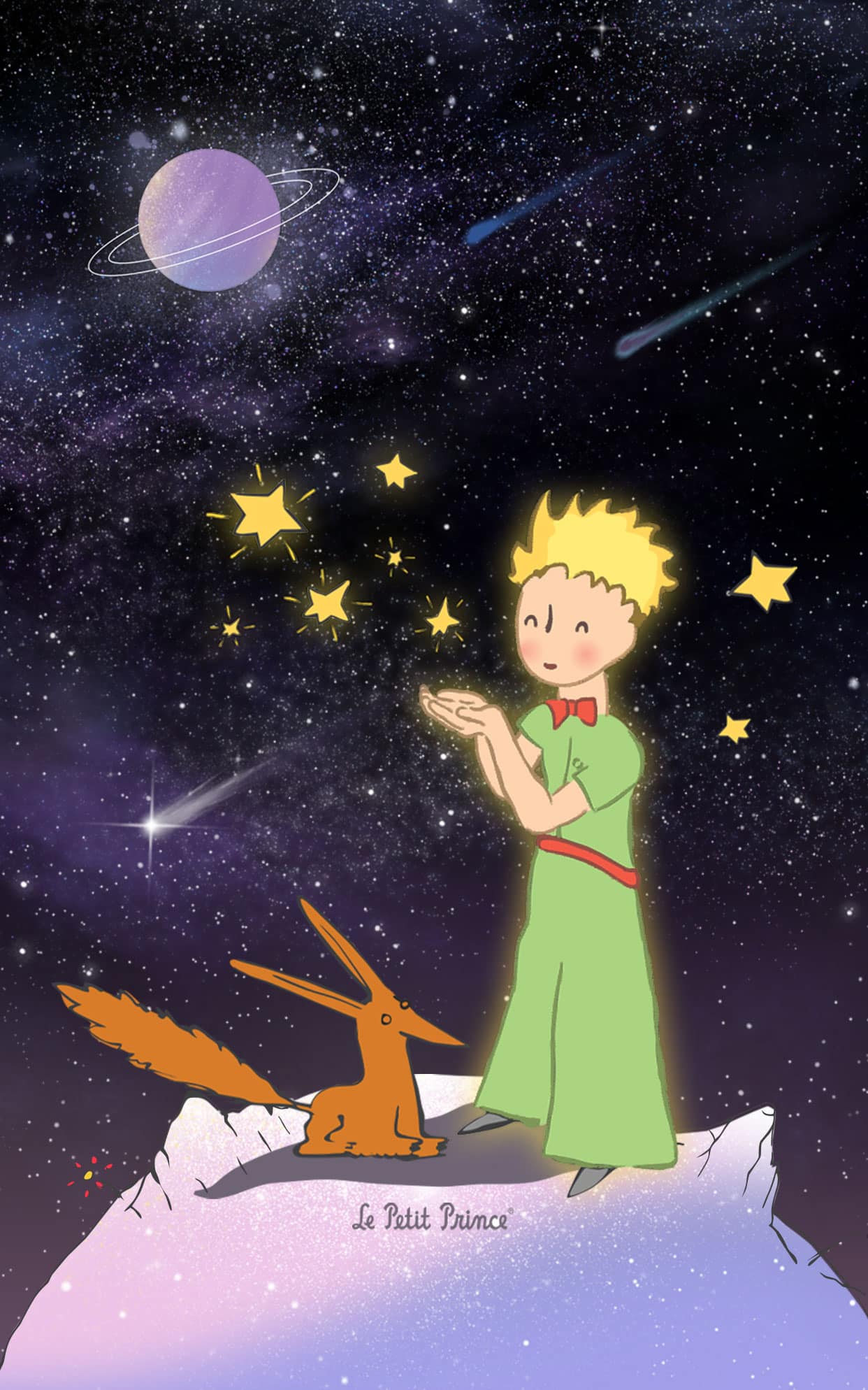 小王子美好期愿 壁纸预览