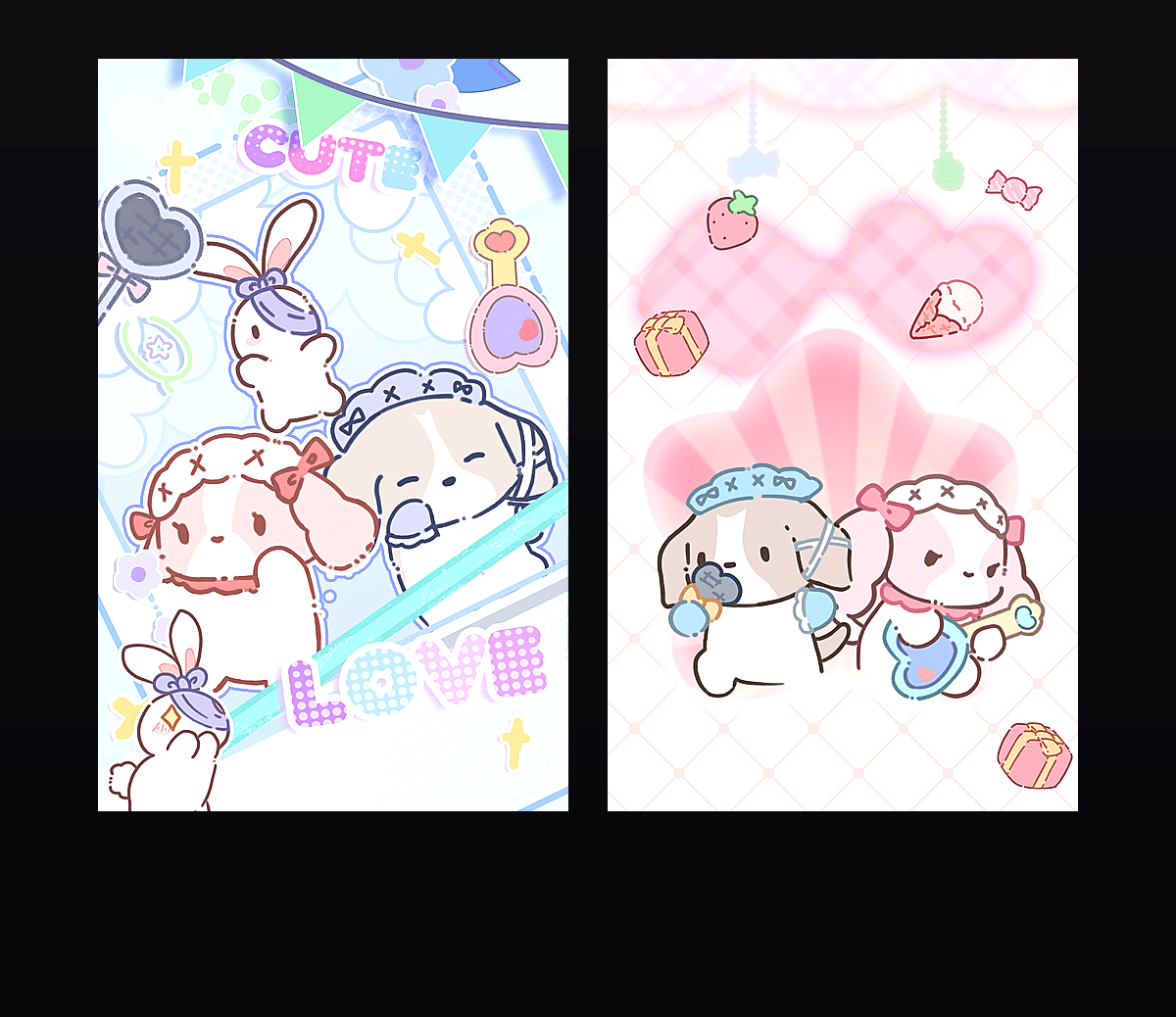 桃米和莓比的日常 壁纸预览