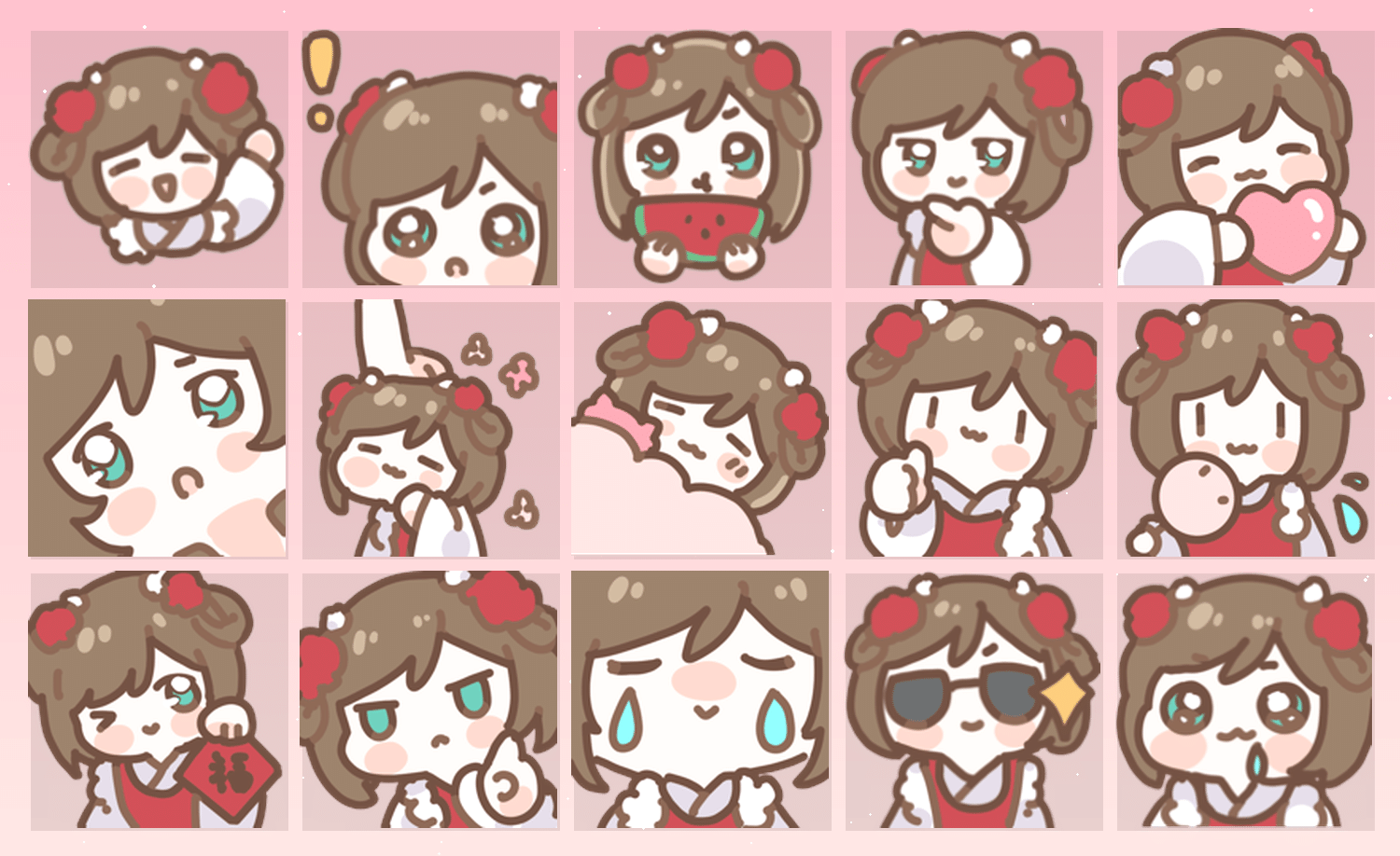 国风少女 表情包预览