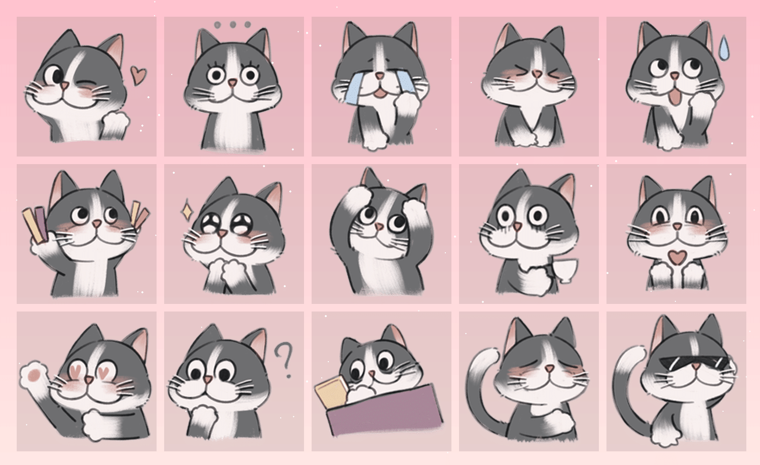 猫猫紫啧 表情包预览
