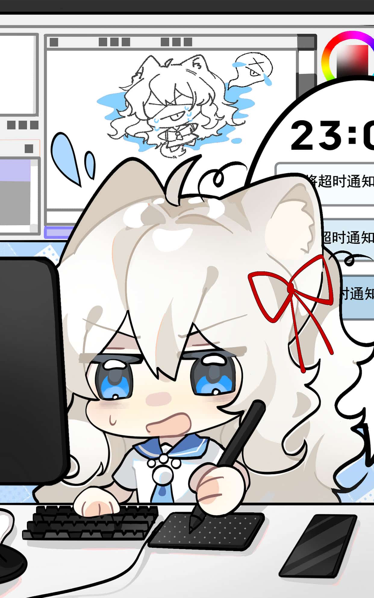 《勤工小画家》表情包&高清壁纸，支持导入微信和QQ作为表情包-表情包小岛