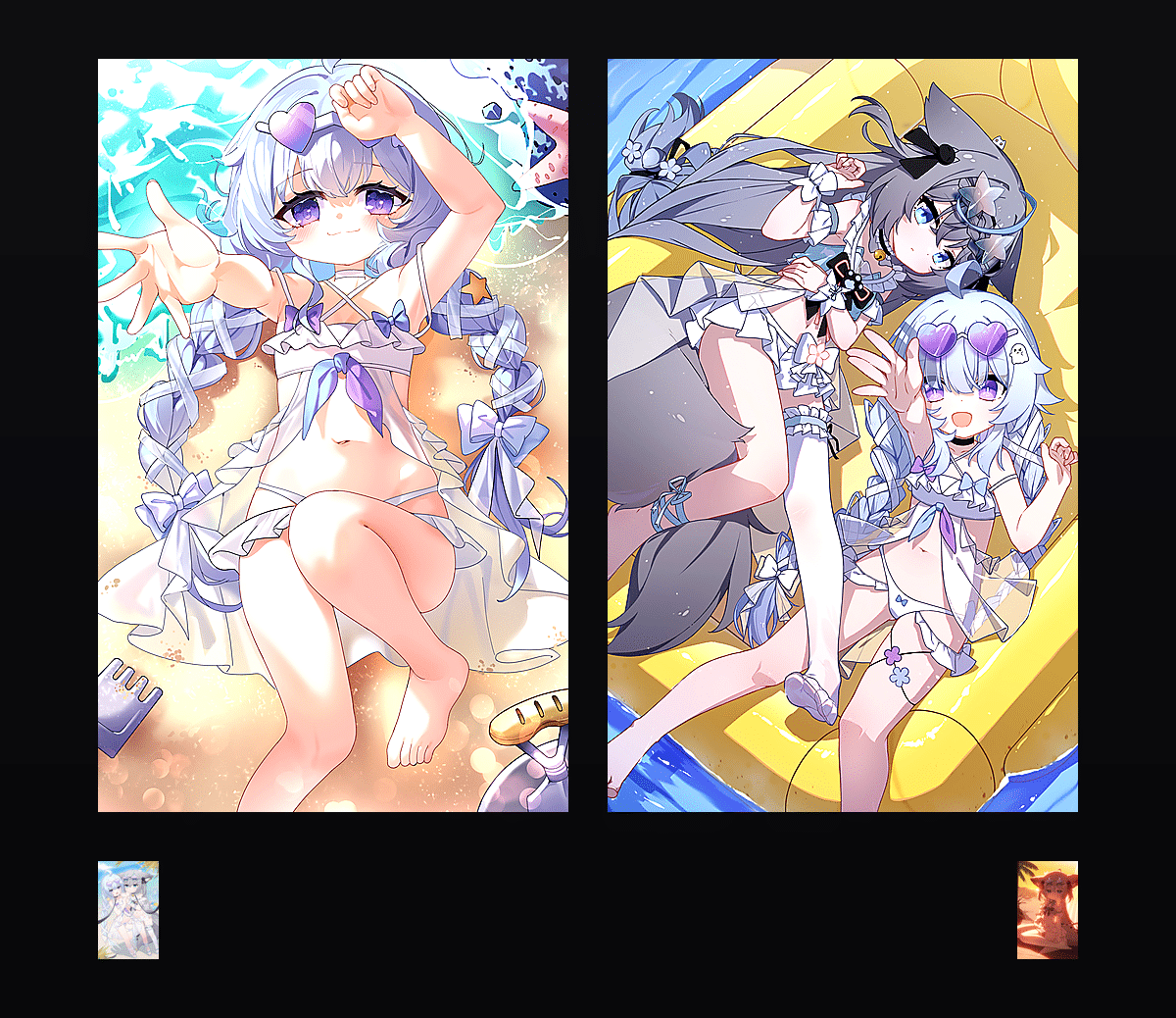 夏日泳装-白梨与盐月 壁纸预览