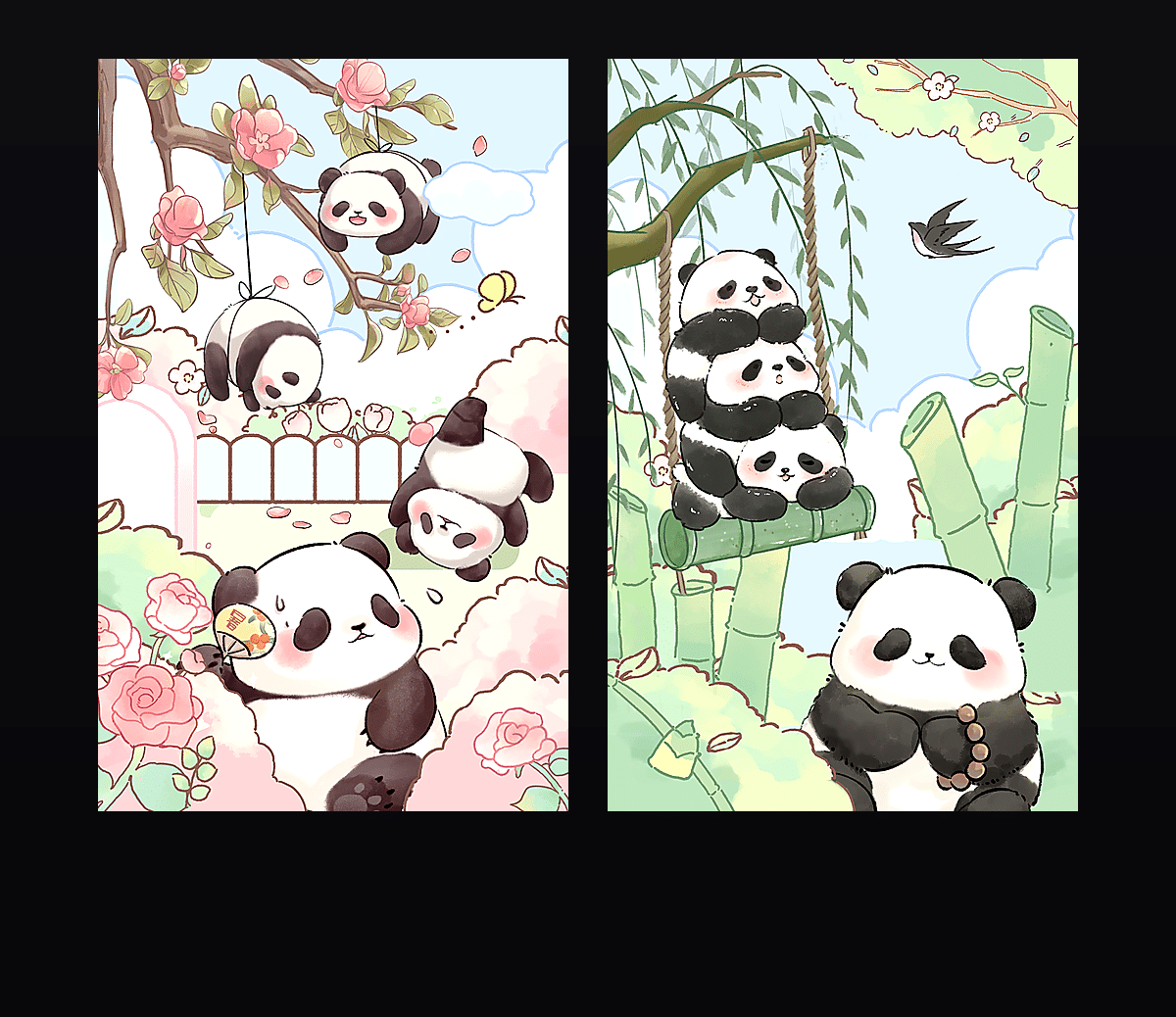 熊猫花园 壁纸预览