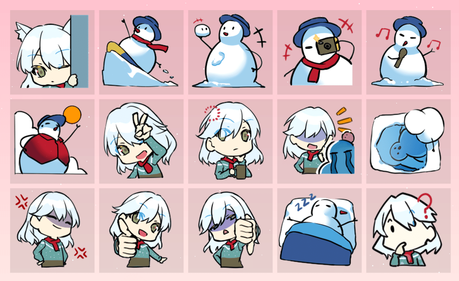 少女与雪人 表情包预览
