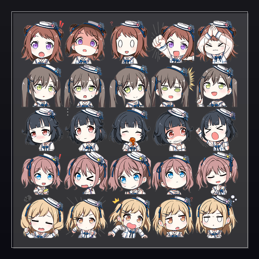 Poppin'Party 表情包预览